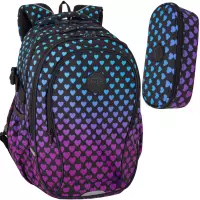 Ilustracja produktu CoolPack Factor Plecak Szkolny Młodzieżowy Dark Marshmallow F002908 + Piórnik F062908