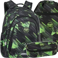 Ilustracja produktu CoolPack Drafter 3 Plecak Szkolny Green Mirror F010920 + Worek F070920 + Piórnik F062920