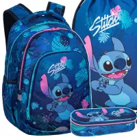 Ilustracja produktu CoolPack Zestaw Szkolny Stitch Blue 3el Plecak F025780 + Piórnik F062780 + Worek F054780