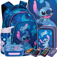 Ilustracja produktu CoolPack Zestaw Szkolny Stitch Blue 5el Plecak F025780 + Piórnik F067780 + Worek F054780