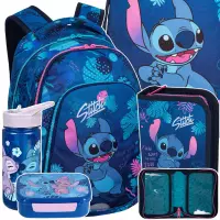 Ilustracja produktu CoolPack Zestaw Szkolny Stitch Blue 5el Plecak F025780 + Piórnik F076780 + Worek F054780