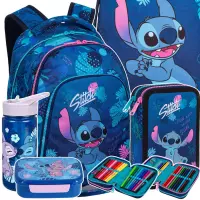 Ilustracja produktu CoolPack Zestaw Szkolny Stitch Blue 5el Plecak F025780 + Piórnik F066780 + Worek F054780