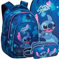 Ilustracja produktu CoolPack Zestaw Szkolny Stitch Blue 3el Plecak F025780 + Piórnik F060780L + Worek F054780