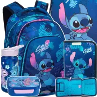 Ilustracja produktu CoolPack Zestaw Szkolny Stitch Blue 5el Plecak F025780 + Piórnik F076780 + Worek F054780