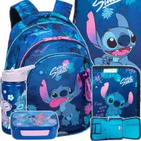 Ilustracja produktu CoolPack Zestaw Szkolny Stitch Blue 5el Plecak F029780 + Worek F054780 + Piórnik F076780 + STLO9913 + STLO9903