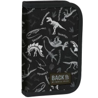Ilustracja produktu BackUp Piórnik Jednokomorowy Z Wyposażeniem Dinozaury Czarny PB4SW114