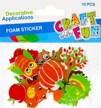 Ilustracja produktu Craft With Fun Naklejki piankowe samoprzylepne Zwierzęta leśne 19szt 463446