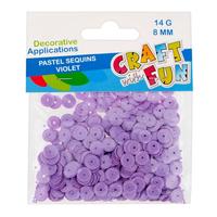 Ilustracja Craft With Fun Cekiny Łamane Okrągłe Pastelowe Fioletowe 439324