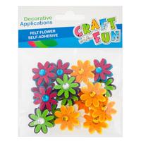 Ilustracja produktu Craft With Fun Ozdoba Dekoracyjna samoprzylepne Filcowe Kwiatki 439261