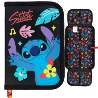 Ilustracja produktu  Majewski Piórnik Dwuklapkowy Bez Wyposażenia Stitch Black Aloha 679841