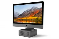 Ilustracja produktu Twelve South HiRise Pro - aluminiowa podstawka do iMac i Apple Studio Display ze schowkiem (gunmetal)