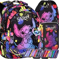 Ilustracja produktu CoolPack Jerry Zestaw Szkolny Stitch 3el Plecak Black F029886 + Piórnik F066886 + Worek F054886