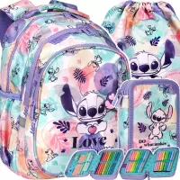 Ilustracja produktu CoolPack Jerry Zestaw Szkolny Stitch 3el Plecak Pastel F029885 + Worek F054885 + Piórnik F066885