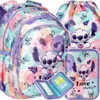 Ilustracja produktu CoolPack Jerry Zestaw Szkolny Stitch 3el Plecak Pastel F029885 + Worek F054885 + Piórnik F076885