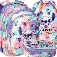 Ilustracja produktu CoolPack Jerry Zestaw Szkolny Stitch 3el Plecak Pastel F029885 + Worek F054885 + Piórnik Tuba F062885