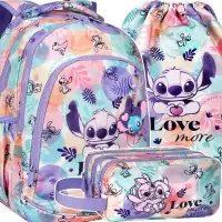 Ilustracja produktu CoolPack Prime Zestaw Szkolny Stitch Pastel 3el Plecak F025885 + Worek F054885 + Piórnik Saszetka F060885