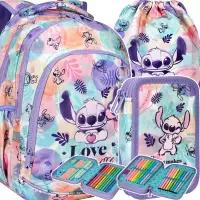 Ilustracja produktu CoolPack Prime Zestaw Szkolny Stitch Pastel 3el Plecak F025885 + Worek F054885 + Piórnik F066885