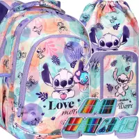 Ilustracja produktu CoolPack Prime Zestaw Szkolny Stitch Pastel 3el Plecak F025885 + Worek F054885 + Piórnik F067885