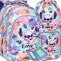 Ilustracja produktu CoolPack Prime Zestaw Szkolny Stitch Pastel 3el Plecak F025885 + Worek F054885 + Piórnik F076885