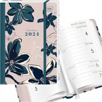 Ilustracja produktu Interdruk Kalendarz Książkowy B6 192 Flowers Mat + UV 338129