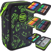 Ilustracja produktu CoolPack Jumper 3 Piórnik Trzykomorowy z Wyposażeniem Game Night F067711