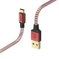 Ilustracja produktu Hama Kabel Ładujący/Data "Reflected" USB Type-C - USB-A 1.5M Czerwony