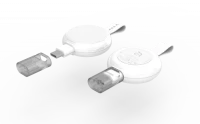 Ilustracja produktu Adam Elements Omnia A1 - bezprzewodowa magnetyczna ładowarka do Apple Watch USB-C (biała)