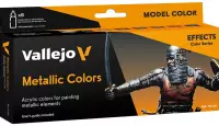 Ilustracja produktu Vallejo: 70.118 - Model Color - Effects - Metallic Colors (8 x 18 ml)