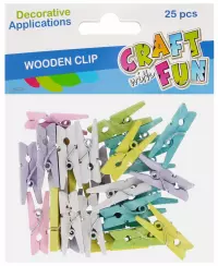 Ilustracja Craft With Fun Ozdoba Dekoracyjna Drewniany Spinacz Pastel 555402