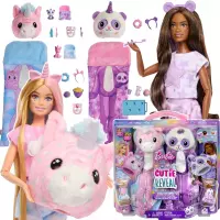 Ilustracja Mattel Lalka Barbie Cutie Rev Piżama Party Zestaw Prezentowy HRY15