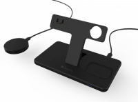Ilustracja Adam Elements Omnia M3 - ładowarka bezprzewodowa do 3 urządzeń z uchwytem do Apple Watch, wspierająca ładowanie MagSafe