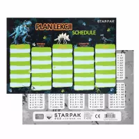 Ilustracja produktu Starpak Plan Lekcji z Tabliczką Mnożenia A5 Dino 2  560054