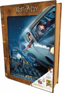 Ilustracja Harry Potter: Magiczne puzzle - Księga - Ford Anglia nad Hogwartem (300 elementów) 