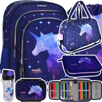 Ilustracja produktu Starpak Zestaw Szkolny 6el. Unicorn Galaxy Plecak 486106 + Piórnik 491049 + Worek 486107 + Torba 511394