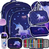 Ilustracja produktu Starpak Zestaw Szkolny 6el. Unicorn Galaxy Plecak 506125 + Piórnik 491049 + Worek 486107 + Torba 511394