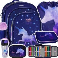Ilustracja Starpak Zestaw Szkolny 5el. Unicorn Galaxy Plecak 506125 + Piórnik 491049 + Worek 486107