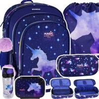 Ilustracja produktu Starpak Zestaw Szkolny 5el. Unicorn Galaxy Plecak 506125 + Piórnik 492604 + Worek 486107