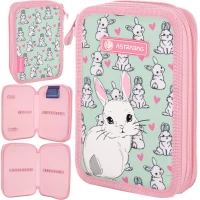 Ilustracja produktu AstraBag Piórnik AC2 Dwukomorowy bez Wyposażenia Lovely Bunny 503022048