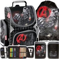 Ilustracja produktu Paso Zestaw Szkolny 3el. Avengers Czarny Tornister AV22TT-525 + Piórnik AV22TT-001+ Worek AV22TT-712