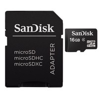 Ilustracja SanDisk MicroSDHC 16GB Card + SD Adapter