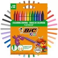 Ilustracja produktu Bic Kids Kredki Świecowe Plastidecor 12 Kolorów 9457645