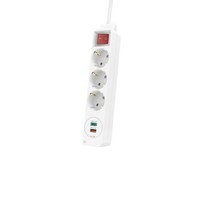 Ilustracja produktu Hama Listwa Zasilająca 3 Gniazda 2xUSB C/A