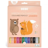 Ilustracja produktu Interdruk Kredki Ołówkowe Jumbo12 kolorów 326669