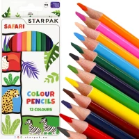 Ilustracja produktu Starpak Kredki Ołówkowe 12 Kolorów Safari 501767
