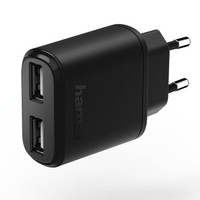 Ilustracja produktu Ładowarka Hama Podwójne Złącze USB 2.4 A Czarna