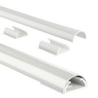 Ilustracja produktu Hama Aluminiowy Kanał Kablowy, Półokrągły, 110/3,3/1,8 cm, Biały