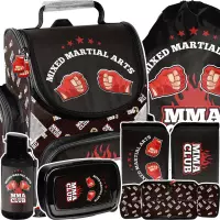 Ilustracja produktu Paso Zestaw Szkolny 5el. MMA Club Tornister PP25BO-525 + Piórnik PP25BO-P001BW + Worek PP25BO-712