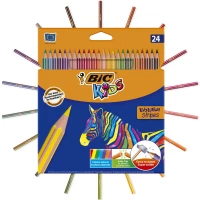 Ilustracja produktu Bic Kredki Heksagonalne Evolution Stripes 24 Kolory 499133