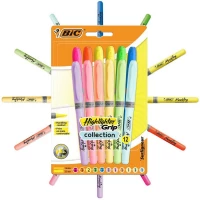 Ilustracja produktu Bic Zakreślacze Highlighter Grip Collection 12 sztuk 593732
