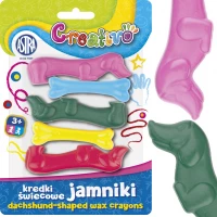 Ilustracja Astra Creativo Kredki Świecowe Jamniki 5 Kolorów 311113001